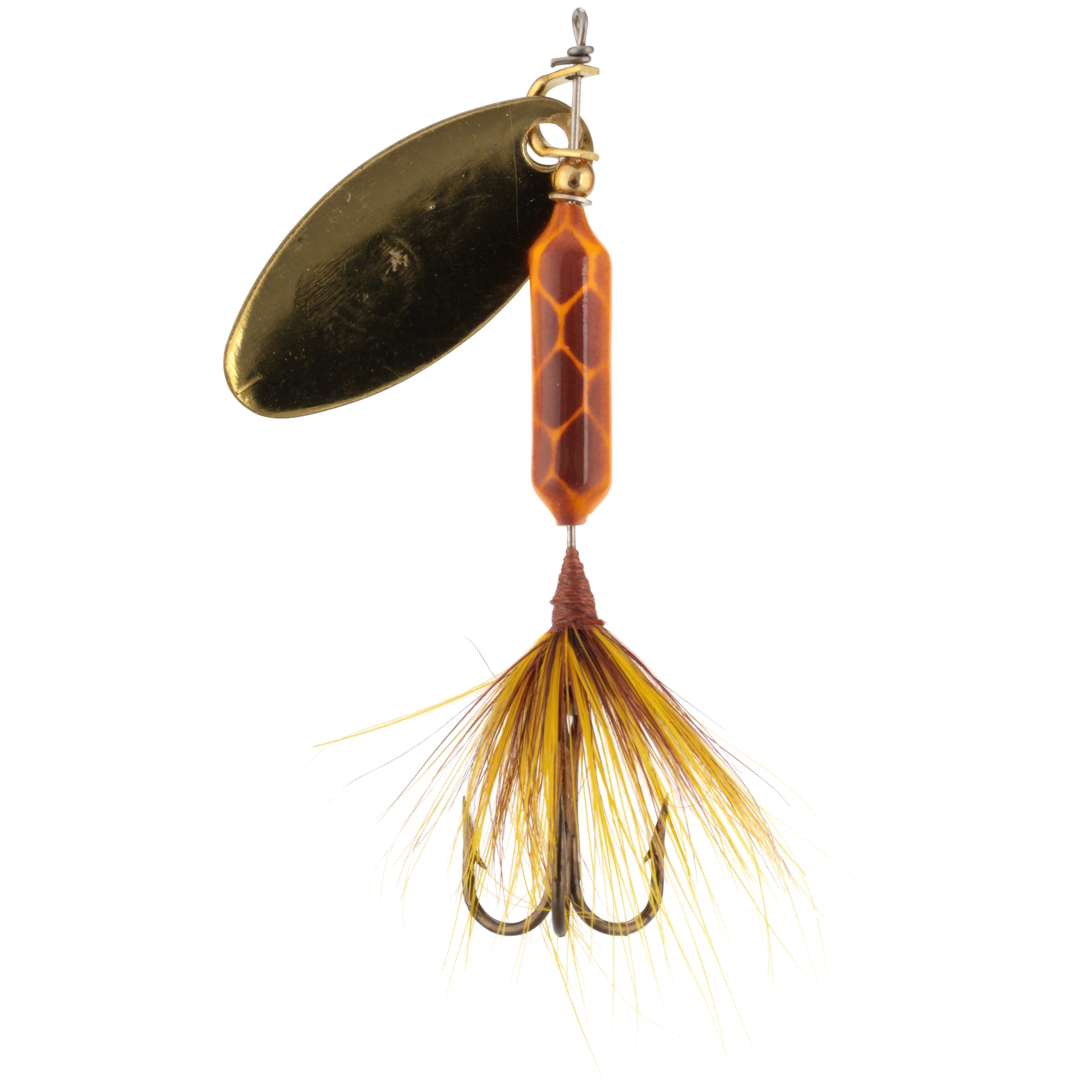 Worden's® Rooster Tail® Original Mustard, Inline Spinnerbait Fishing Lure, 1/8 oz. Carded Pack