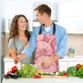 thumbnail image 6 of Cute Pink Pigs Sleeping Oven Mitts and Pot Holders with Chef Apron Set 5 Pcs Kitchen Cooking Set, 6 of 6