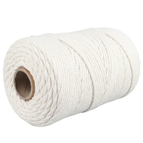 Corde en Coton, Corde en Macramé Diamètre 4mm Blanc pour Bricolage pour Sacs pour Suspension Murale