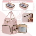 thumbnail image 3 of 2 Layers Large Travel Makeup Bag with 2 Removable Pouches, Large Cosmetic Bag with Detachable Partition, Portable Cosmetic Bag with Multiple Storage Sections (Patent Pending), Pink, 3 of 5