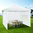thumbnail image 3 of Hoteel 10x10 Heavy Duty Canopy Tent with 4 Sidewalls, Commercial Instant Shelter Tent for Parties, Wedding Event, Adjustable Outdoor Canopy with Carry Bag, 4 Ropes & 8 Stakes, White, 3 of 10