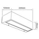 thumbnail image 5 of Lampara Muro Led Exterior Negro 20w Luz Blanca Neutra Hled-3 Tecnolite, 5 of 5