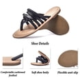 thumbnail image 3 of Women's Casual Flat Slide Sandals Criss Cross Strappy Open Toe Beach Thong Sandals., 3 of 6