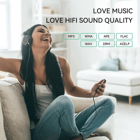 Portable MP3 MP4 Player 1.8 Inch Screen, Digital Audio Music Player with Voice Recorder, E-Book, AB Repeat, Support Up to 128GB, Ideal for Sports And Travel