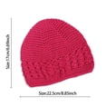 thumbnail image 2 of Knitted Beanie Hat Solid Color Hand Crocheted Hat Openwork Summer Sun Beach Cap for Running Workouts, 2 of 2