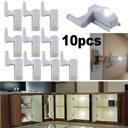 

10pcs Smart Sensor Cabinet Cupboard Wardrobe LED Hinge Light