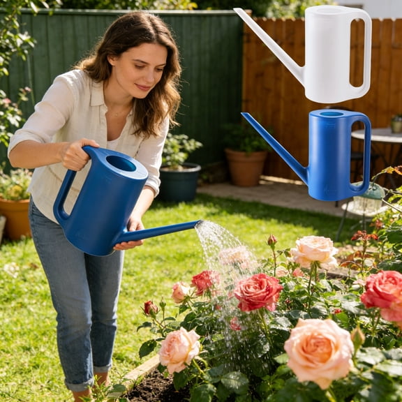 Long Spout Watering Can for Indoor Plants – Small Plastic Watering Can with Narrow Spout for Houseplants, Succulents, Herbs and Garden Pots