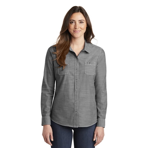 Port Authority Ladies Slub Chambray Shirt. LW380