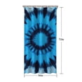 thumbnail image 5 of Blue Tie Dye Spiral Pattern Shower Curtain 36"x72" ,Bathroom Decorative Shower Curtains Set with 12 Hooks,Modern Waterproof Washable Shower Curtain, 5 of 6