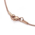 thumbnail image 2 of 304 Stainless Steel box Chain Necklaces with Lobster Claw Clasps Rose golden 19.6 inch(50cm) 1.5mm, 2 of 2