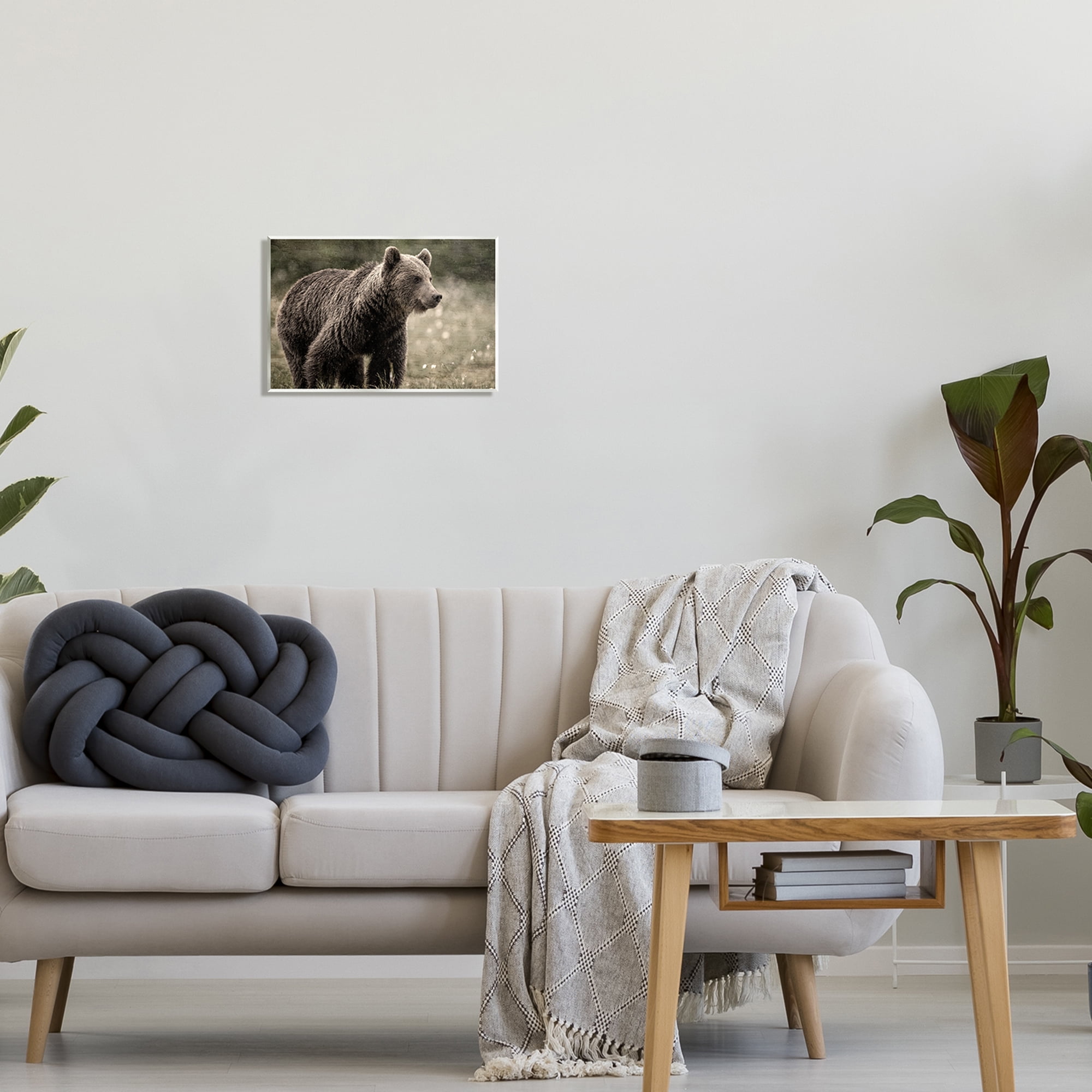 Stupell Industries Brown Bear Wildlife Animals & Insects Painting Unframed Art Print Wall Art, 15 x 10