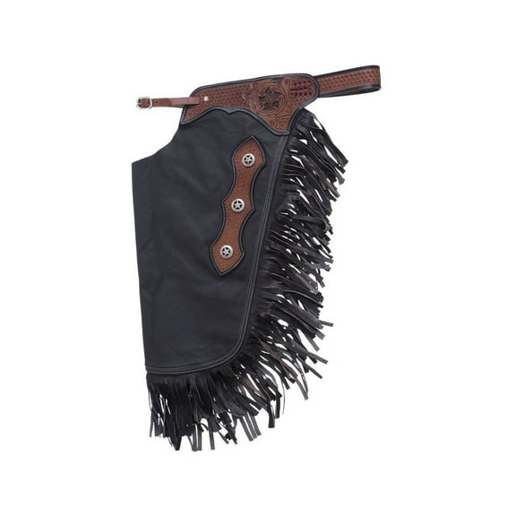 Tough 1 Western Half Chaps Adult Smooth Filigree S Brown 63-900