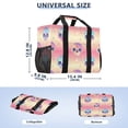 thumbnail image 3 of Reusable Grocery Bags with Handle Side Pocket Waterproof Shopping Portable Tote Cute Colorful Skull Head, 3 of 8