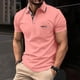 thumbnail image 2 of Camisetas de Manga Corta Casual Patchwork Imprimir Flap Bolsillo Cuello Redondo Camiseta para Ejercicio de Verano Diario, 2 of 6