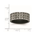 thumbnail image 2 of Bague Texturée Antique en Acier Inoxydable Brossé, 2 of 4
