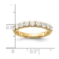 thumbnail image 2 of FJC Finejewelers 14 kt Yellow Gold  9 Stone G H I True Light Moissanite Band 3 mm, 2 of 8