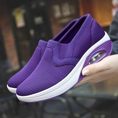 

Qiaocaity Women Shoes on Clearance Up to 20% off New Flying Woven Women s Casual Sneakers Purple 41