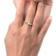 thumbnail image 5 of Gem Stone King 10K Yellow Gold Irish Celtic Claddagh Sky Blue Aquamarine and Diamond Accent Ring for Women (0.73 Cttw, Available in Size 5, 6, 7, 8, 9), 5 of 6