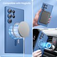 thumbnail image 2 of Magnetic for Samsung Galaxy S24 Ultra Case [Compatible with MagSafe][Built-in Camera Lens Protector] Slim Soft Bumper TPU Shockproof Phone Case (Blue), 2 of 13