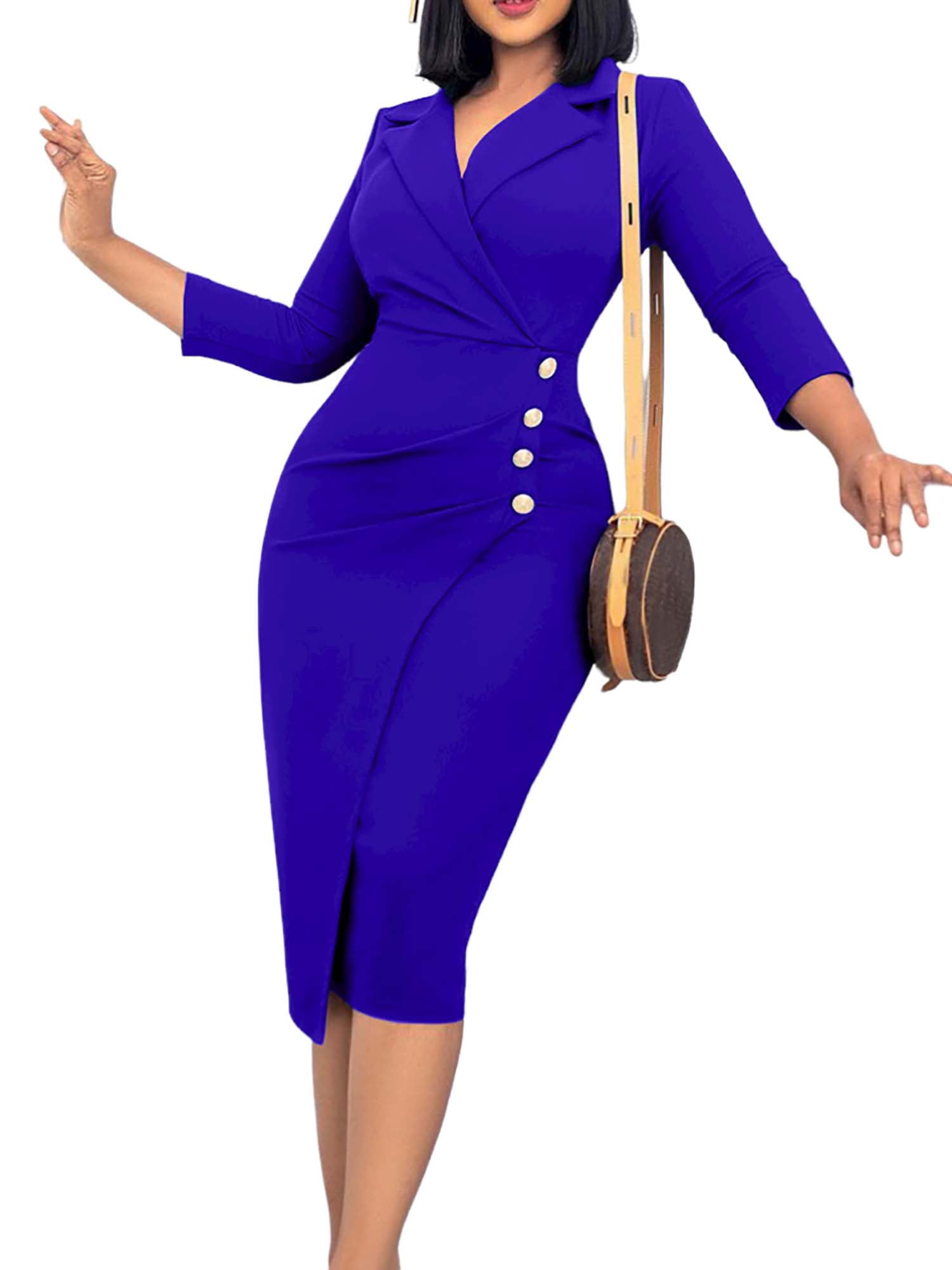 Office Slim Fit Lace up Suit Dress
