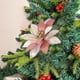 thumbnail image 1 of Flores Navideñas de Tela con Ribetes Dorados. Arreglos Florales Navideños. Decoraciones con Flores Artificiales., 1 of 6