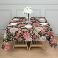 thumbnail image 3 of Pioneer Flower Floral Print Pattern Square Tablecloth,Waterproof Square Table Cover,Wipeable Spillproof Washable Table Cover for Home Kitchen Party Decor 42"X42"(107x107cm), 3 of 6