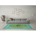 thumbnail image 3 of Ahgly Company Indoor Rectangle Persian Turquoise Blue Traditional Area Rugs, 8' x 12', 3 of 4