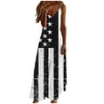 thumbnail image 2 of CFLVAEK Womens American Flag Dress Plus Size 4th of July Dress Loose Fit Sleeveless V Neck Sundress Independence Day Spaghetti Straps Cami Maxi Dress XXL, 2 of 5
