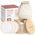 thumbnail image 1 of Rondas de algodón reutilizables VIVAGO (paquete de 20) con bolsa de lavandería y soporte, 1 of 6