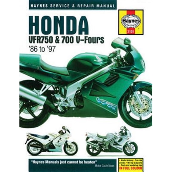 Pre-Owned Honda VFR700 & VFR750 V-Fours (86-97) Haynes Repair Manual ^