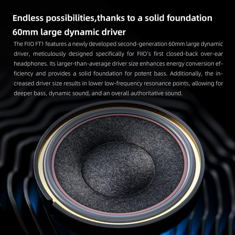 FiiO FT1 Closed-Back Over-Ear Nanowood Fiber Composite Diaphragm