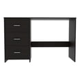 thumbnail image 5 of FM FURNITURE Berlin Three Drawers Desk Engineered Wood Black, 5 of 9