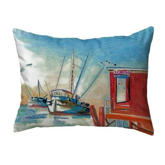 Betsy Drake  11 x 14 in. Shrimp Boat Small No-Cord Pillow
