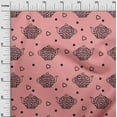 thumbnail image 3 of oneOone Viscose Chiffon Medium Pink Fabric Tea Kettle Sewing Material Print Fabric By The Yard 42 Inch Wide, 3 of 6