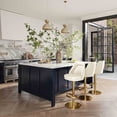 thumbnail image 6 of TOV Furniture Maven Cream and Gold Adjustable Swivel Stool, 6 of 7