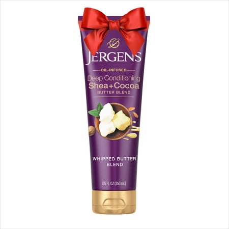 Jergens Deep Conditioning Lotion Shea + Cocoa Whipped Body Butter, Vitamin E, Dry Skin, 8.5 oz