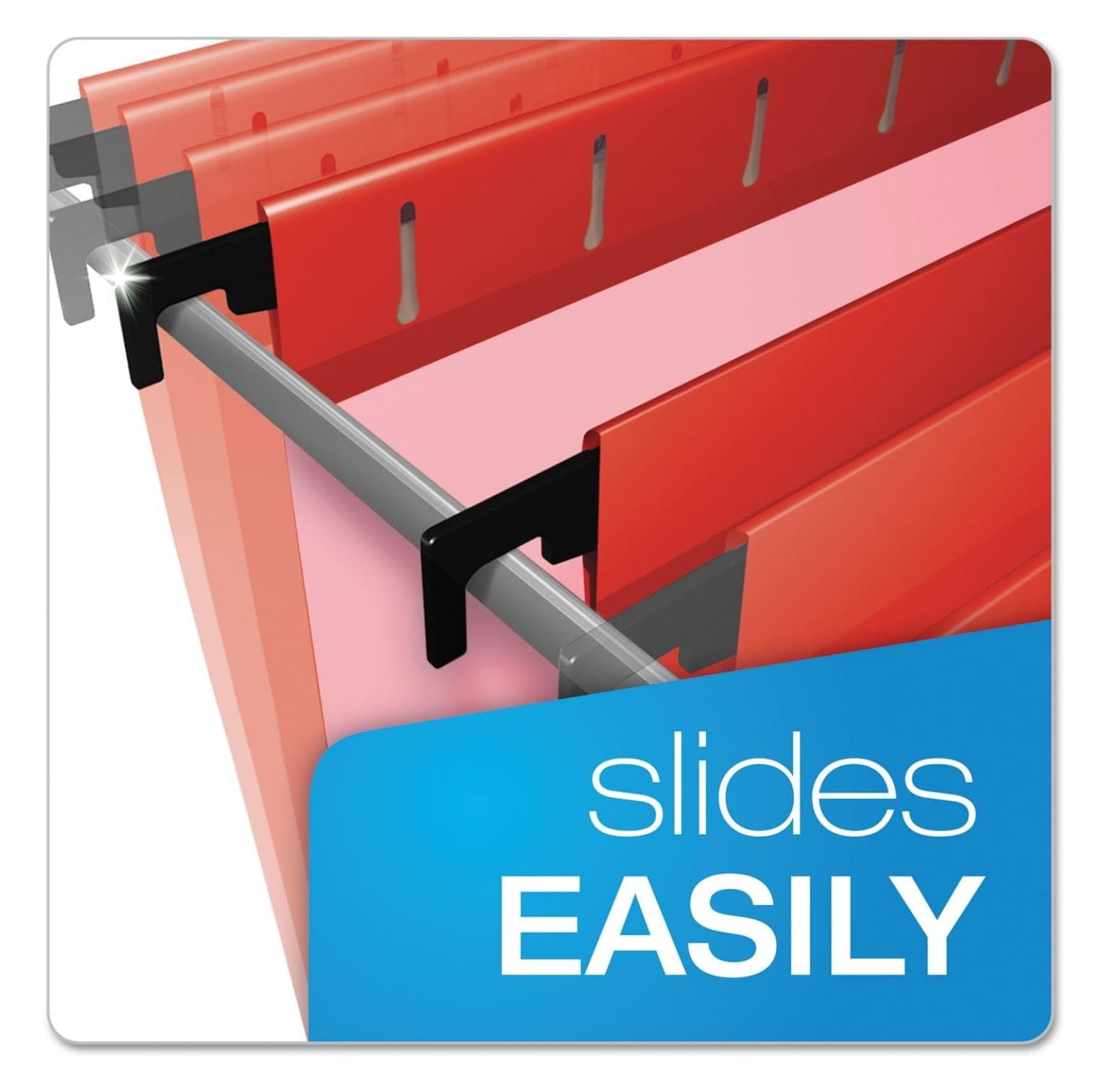 Hanging File Folders Letter Size - SureHook Reinforced Extra Capacity - 20 Pack, Assorted Colors