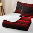 thumbnail image 4 of jejeloiu Modern Geometric Aesthetic Twin Quilt Set,Red Black Plaid Stripes Pattern Twin Coverlet Set For Boy,2 Pieces, 4 of 7