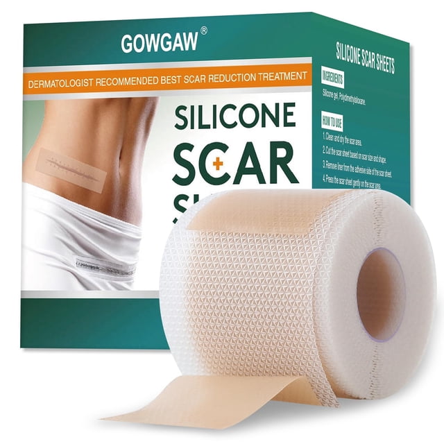 Rollo de cinta adhesiva de silicona para cicatrices de 1,6 cm x 1,5 m, silicona de grado médico