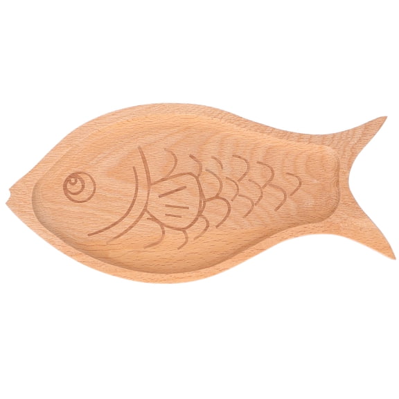 Wooden Fish-Shaped Multi-Grain Creative Fruit Dessert Tray / Table Box / Candy Dish