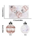 thumbnail image 3 of Axiiglly 6Pcs Christmas Balls Ornaments, 2.36" Glitter Transparent Christmas Balls Set with Stuffed, Shatterproof Xmas Hanging Balls for Christmas Trees Decorations, Holiday Party Decor, Rose Gold, 3 of 7