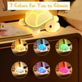 thumbnail image 2 of Adorable LED Turtle Night Light for Kids - 3-Level Dimmable, 7 Colors, Rechargeable Silicone Squishy Touch Lamp, Perfect Bedroom Decor & Gifts for Boys & Girls (White), 2 of 7