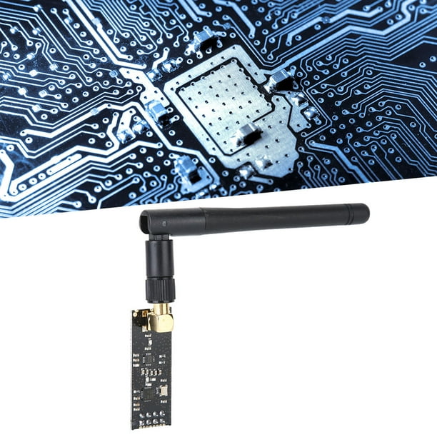 Módulo transceptor inalámbrico, 2.4G NRF24L01+PA+LNA 1100m Módulo transceptor de antena inalámbrica Módulo transceptor construido para el futuro