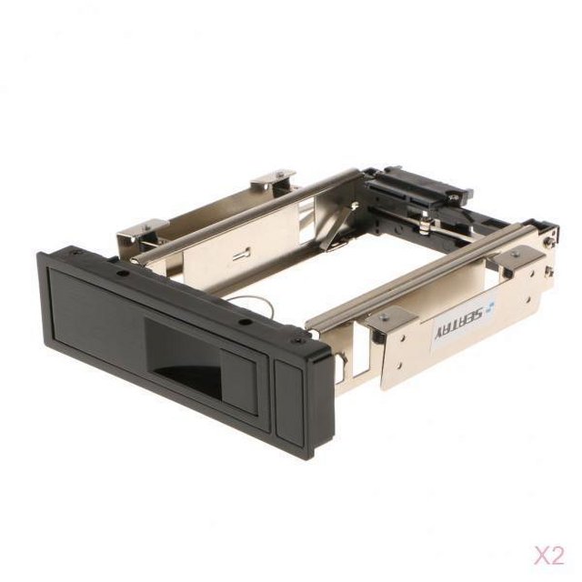 Paquete de 2 Soportes para Bastidor Móvil Bay de 3,5 "con Seguridad HDD Enclosure Caddy