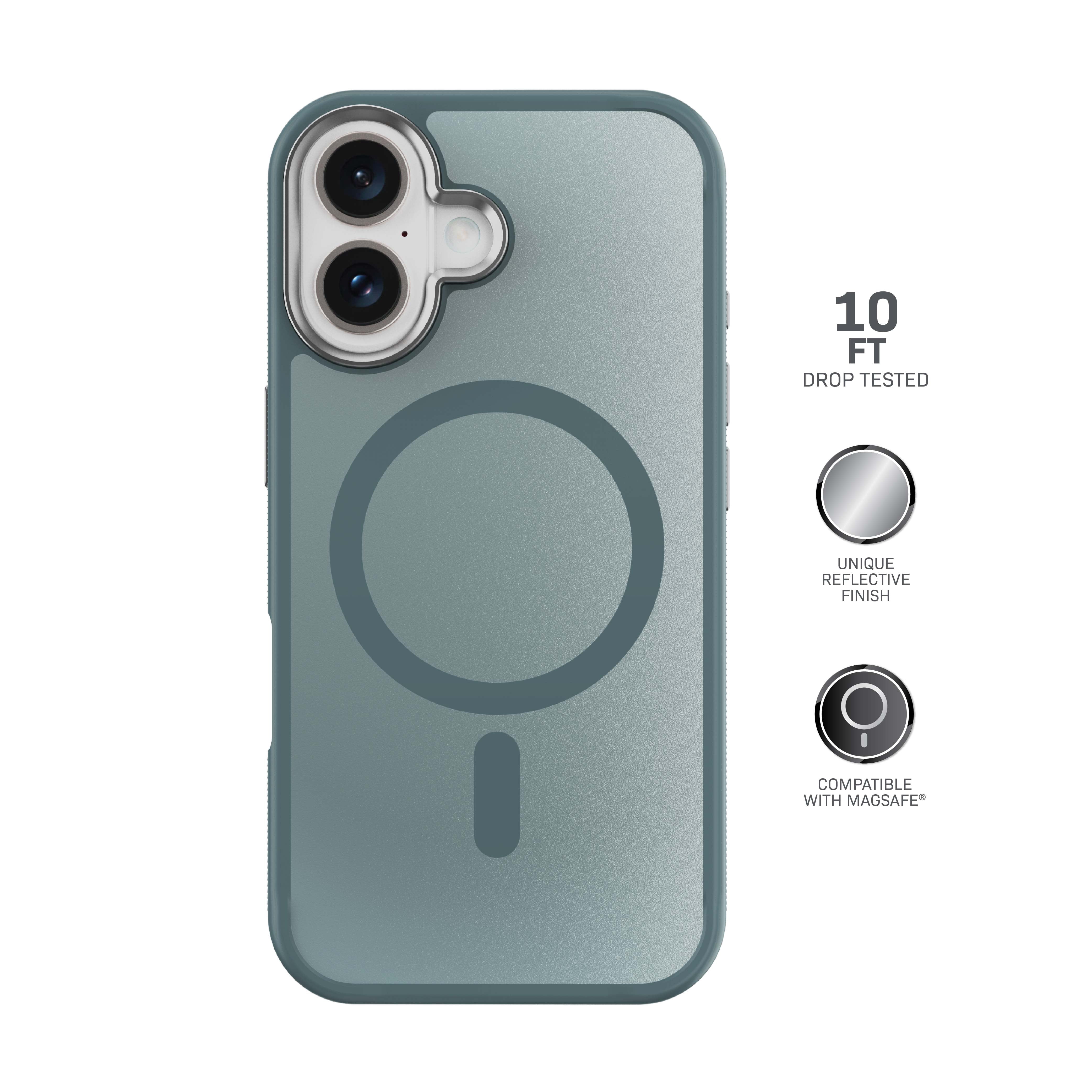 Body Glove Reflector Phone Case for iPhone 17, MagSafe Compatible - Metallic Gray