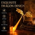 thumbnail image 2 of Dragon Bookshelf Nook Light, 3D Printed Fire-Breathing Fantasy Shelf Decor, Flying Dragon Design Fantasy Reading Nook Decor, Unique Gift for Book Lover Halloween Display, 2 of 6