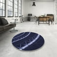 thumbnail image 4 of Ahgly Company Machine Washable Indoor Rectangle Transitional Deep Periwinkle Purple Area Rugs, 7' x 9', 4 of 7