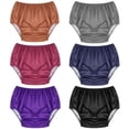 thumbnail image 1 of Breathffy 6 Pcs Culottes d'Incontinence Étanches pour Adultes Femmes Hommes à Enfiler, Culotte de Protection Lavable, sous-Vêtements Réutilisables en Plastique, Couvre-Couches pour Personnes Handicapées, Aînées, Post-Partum (Multi, 1 of 6