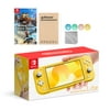 Nintendo Switch Lite Yellow with Immortals Fenyx Rising and Mytrix Accessories NS Game Disc Bundle Best Holiday Gift