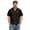 AT25_Black, variant on Mens Button Down Shirt Short Sleeve Work Casual Solid Color Button Up Shirts with Pockets Sky Blue 4XL